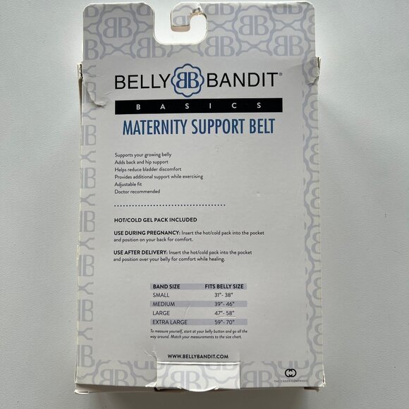 Belly Bandit Belly & Back Maternity Support Belt Basics Black Sz Small - Picture 8 of 8